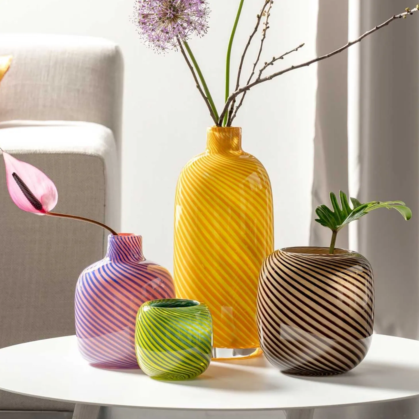 Vase FILO COLORI 16 cm braun