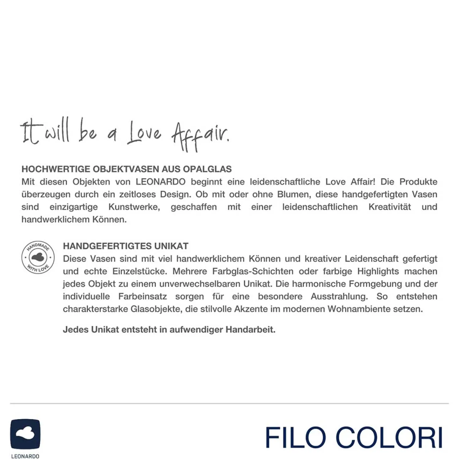 Vase FILO COLORI 32 cm gelb