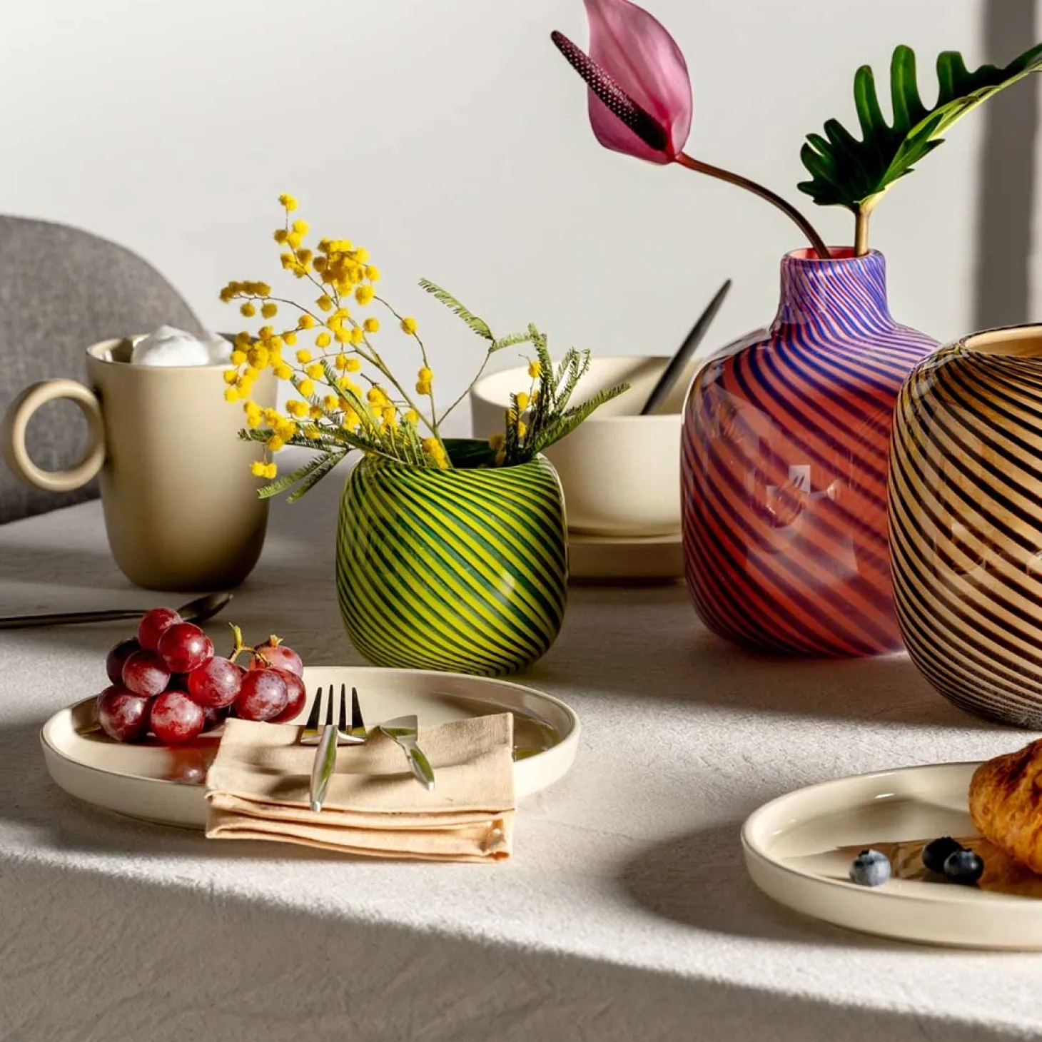 Vase FILO COLORI 10 cm grün