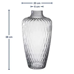 Vase GIULIA 38 cm grau