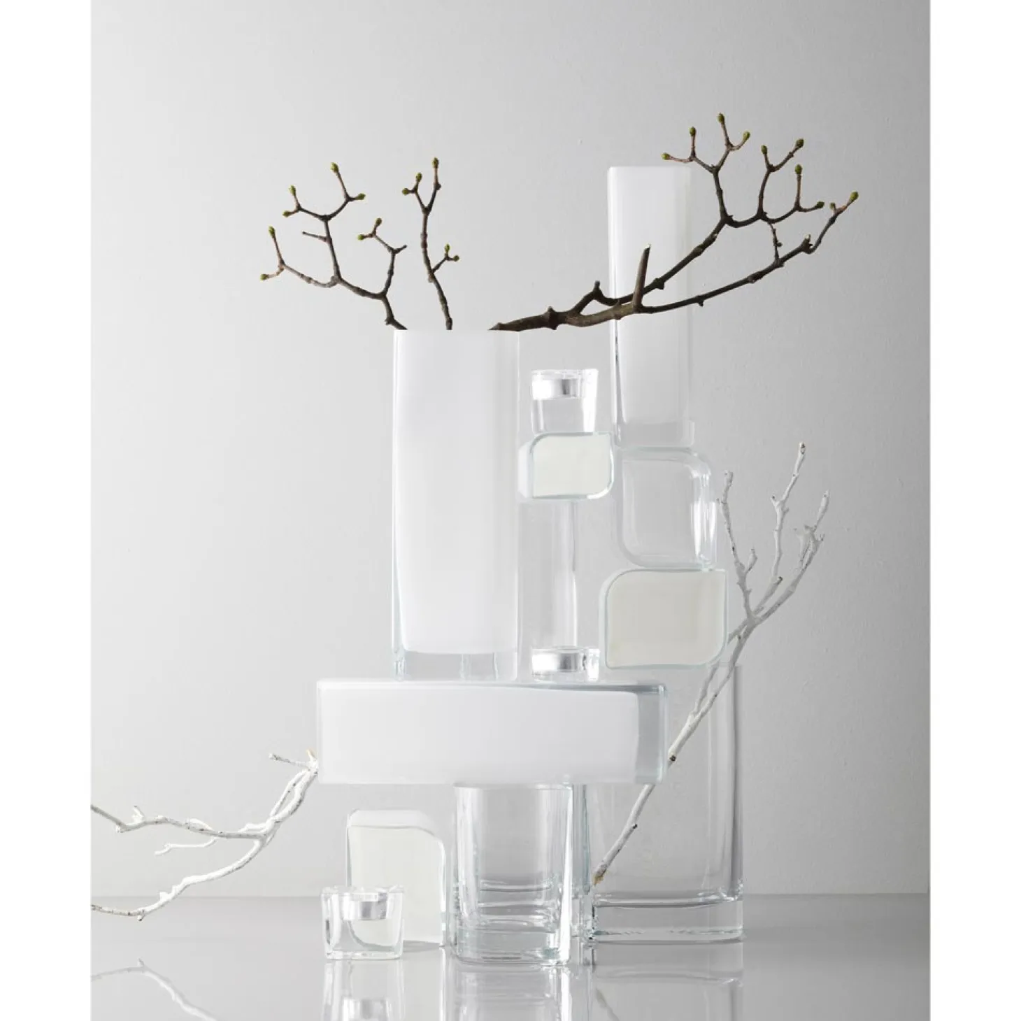 Vase LUCCA 20 cm weiß