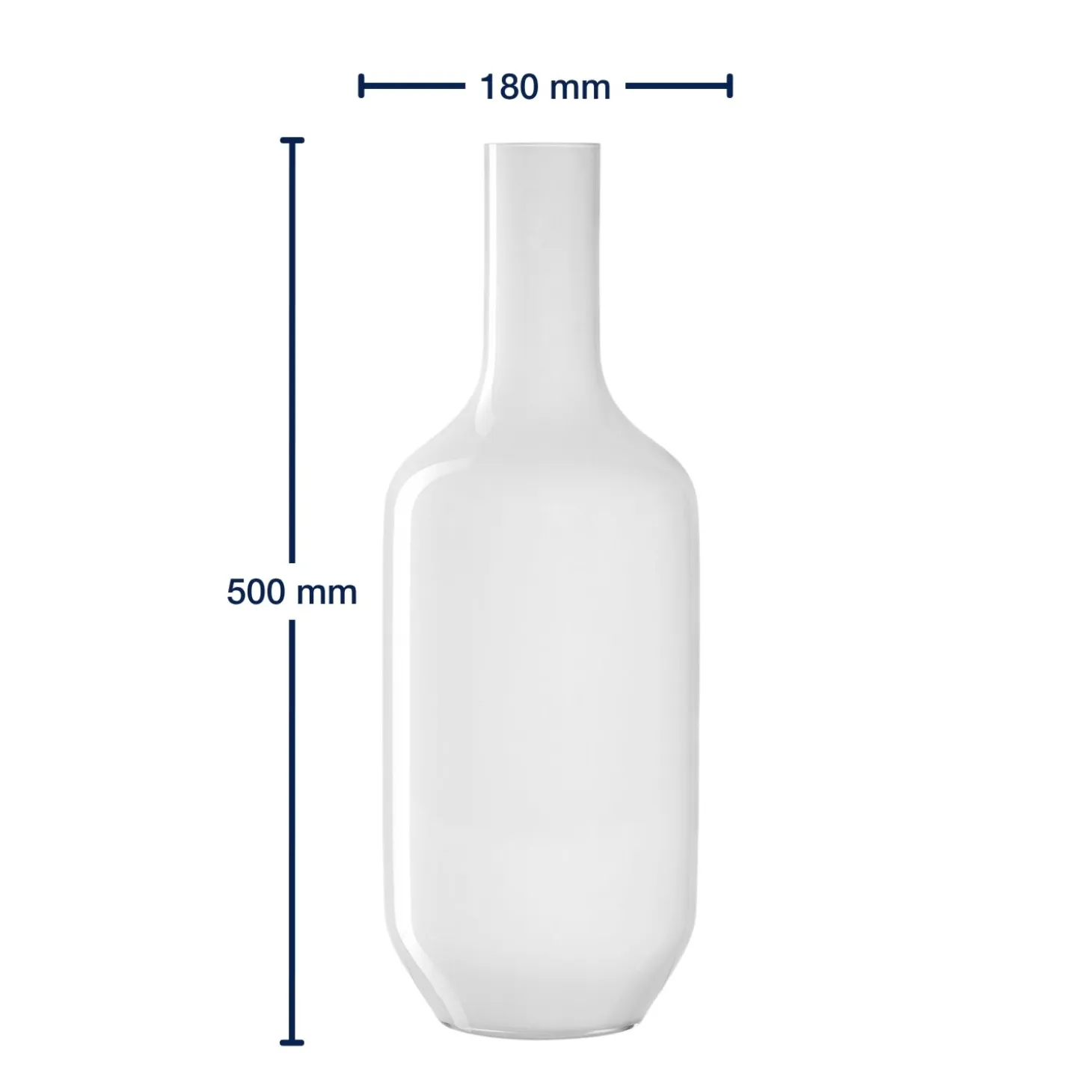 Vase MILANO 50 cm weiß