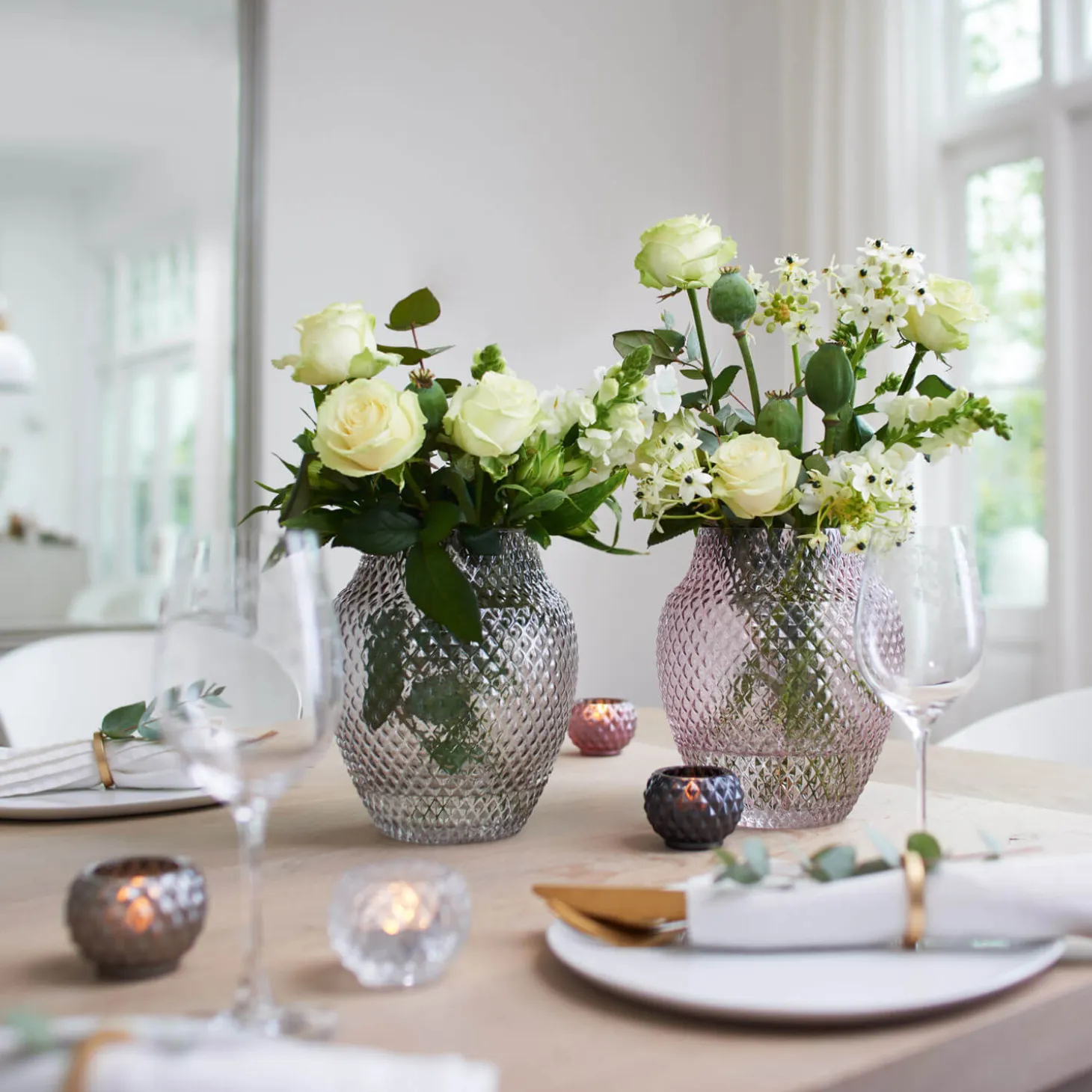 Vase POESIA 23 cm grau