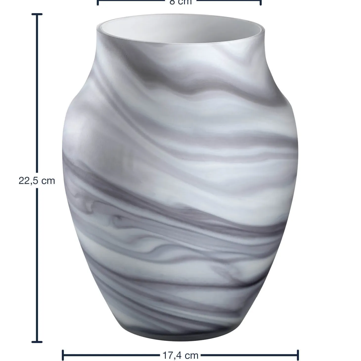 Vase POESIA 23 cm Marmoroptik