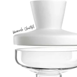 Vase RIVA mit Aufsatz 36 cm weiß