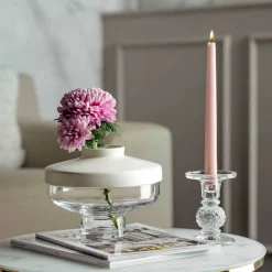 Vase RIVA mit Aufsatz 17 cm weiß