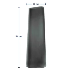 Vase TURNO 34 cm grau satiniert