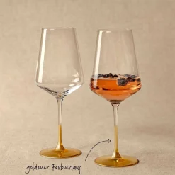Weinglas PUCCINI 560 ml gold 2er-Set