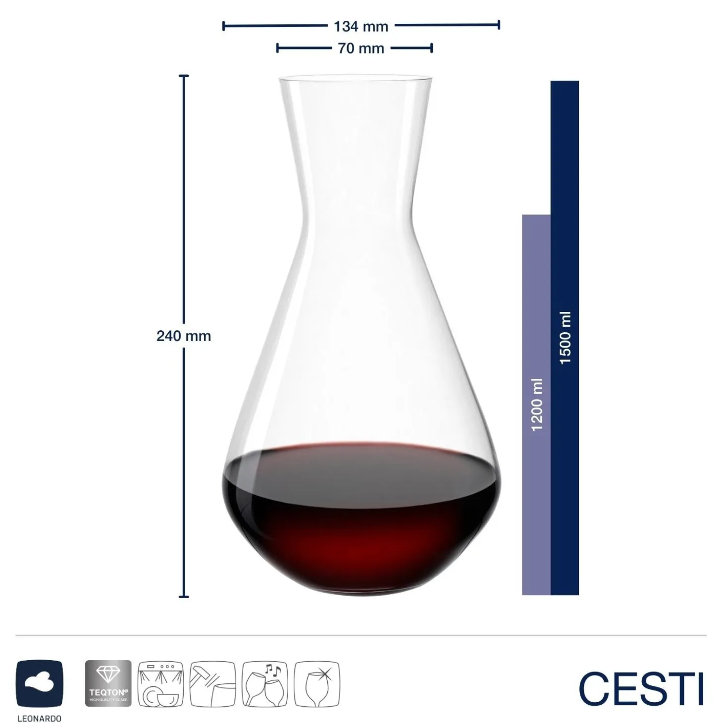 Weinset CESTI 3-teilig + Poliertuch