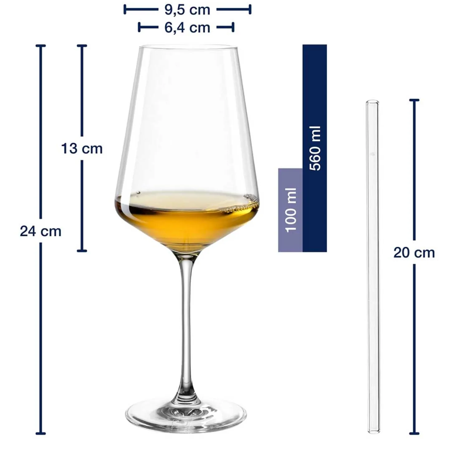 Weißweinglas Geschenkset PUCCINI 5-teilig 560 ml mit persönlicher Gravur