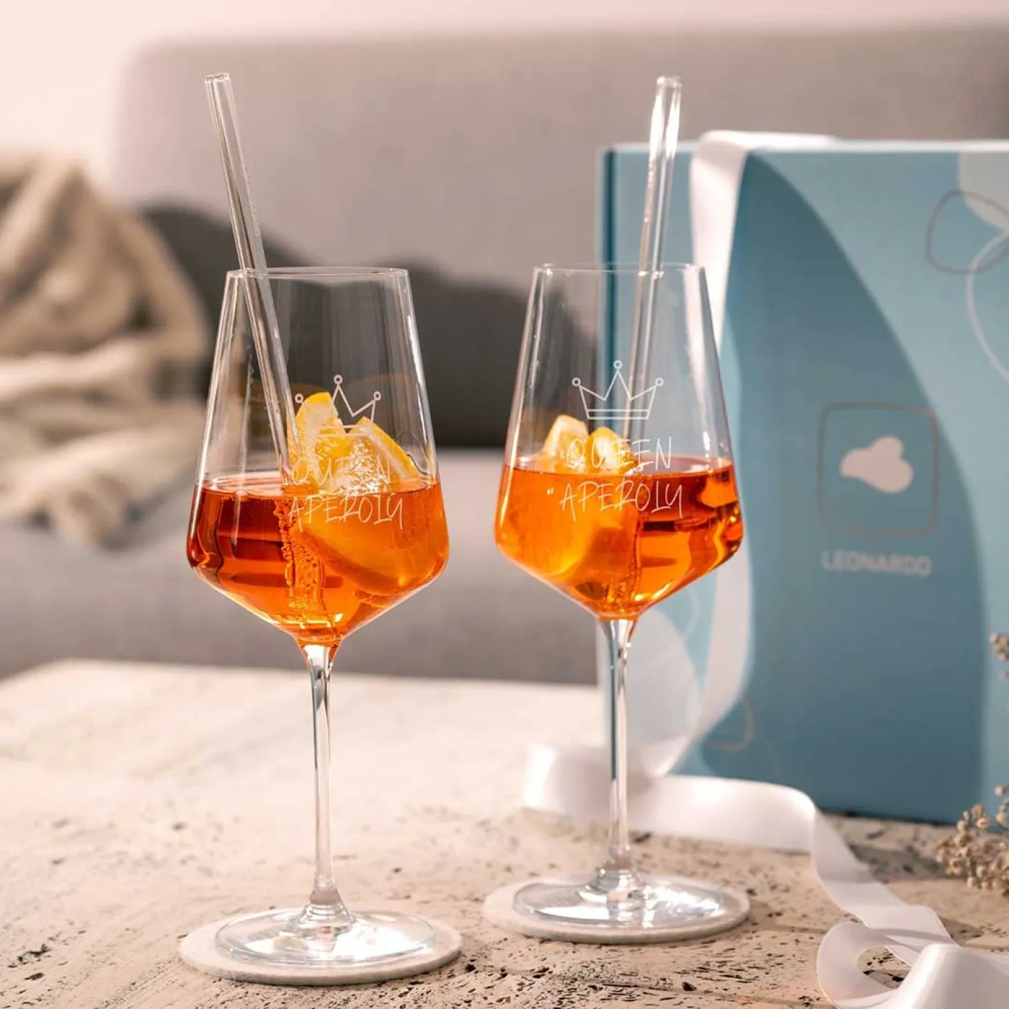 Weißweinglas Geschenkset PUCCINI 5-teilig 560 ml mit persönlicher Gravur