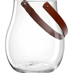 Windlicht GIARDINO mit Lederhenkel 32 cm