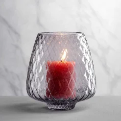 Windlicht GIULIA 20 cm grau